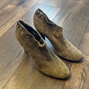Sam Edelman tan suede heeled booties 9.5